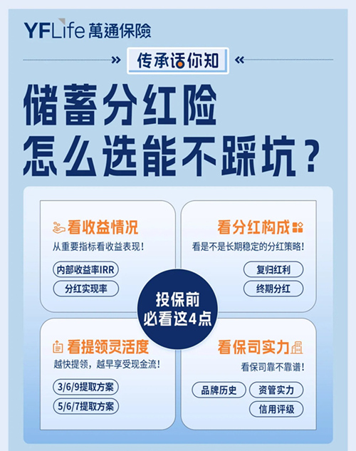 万通4招教你选对储蓄分红险